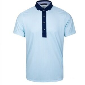 Greyson Short Sleeve Polo Golf Blue Size Small
